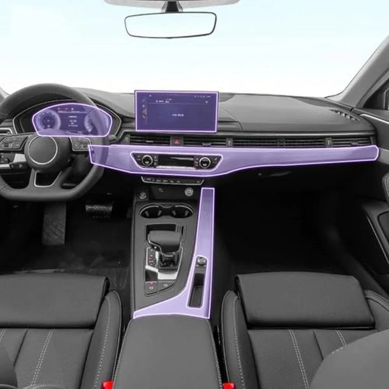 

Для Audi A4 B9 FY 2020-2024 салон автомобиля, центральная консоль, прозрачная защитная пленка из ТПУ, наклейка против царапин