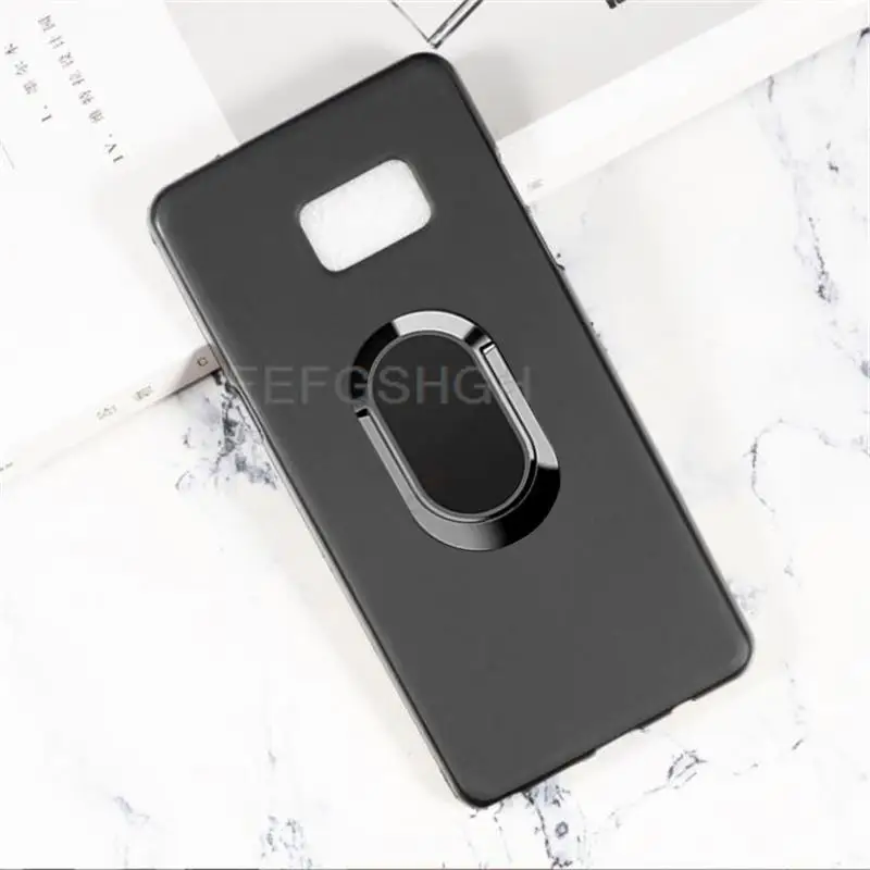 For Samsung Galaxy Note 7 Note7 N930F N930 N930G Back Ring Holder Bracket Phone Case Smartphone TPU Soft Silicone Cover