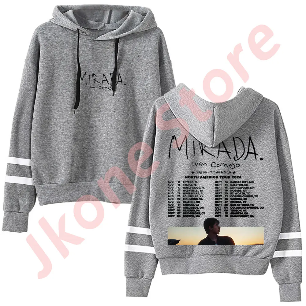 Ivan Cornejo Mirada Tour Merch Pullover Hoodies Pocketless Parallel Bars Sleeve Streetwear Sweatshirts