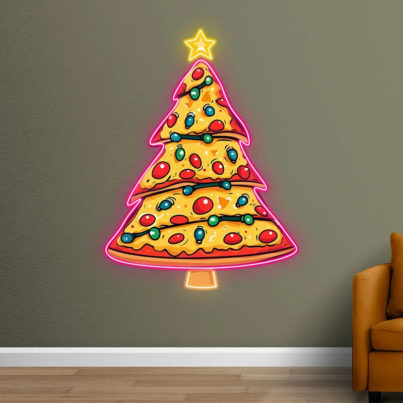 Christmas tree Sweet Candies Neon Sign, Creative Wall Hanging Neon Light, Perfect Christmas Gift & Decor Decor Light