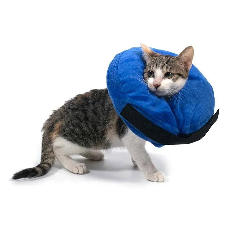 Inflatable Dog Collar Anti-bite Elizabethan Collar for Small Medium Dogs Cats Adjustable Pet Recovery Collar Accessories