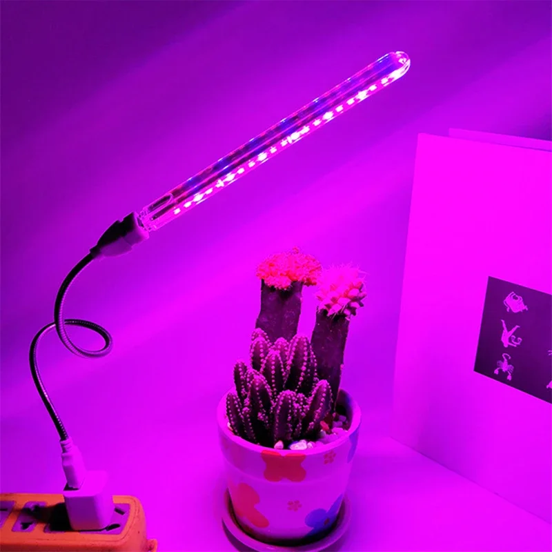 USB LED Grow Light 14LEDs Red 7LEDs Blue Full Spectrum Plant Grow Lamp Desktop Growth Lights For Indoor Greenhouse Plants Seed