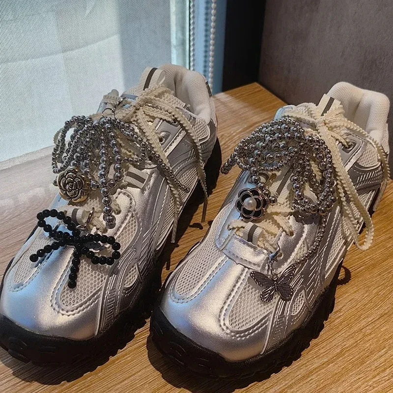 زينة جديدة أحجار الراين جوهرة أربطة الحذاء سحر للأحذية الرياضية حذاء سحر مشبك اللؤلؤ زهرة إكسسوارات أحذية 1 قطعة
