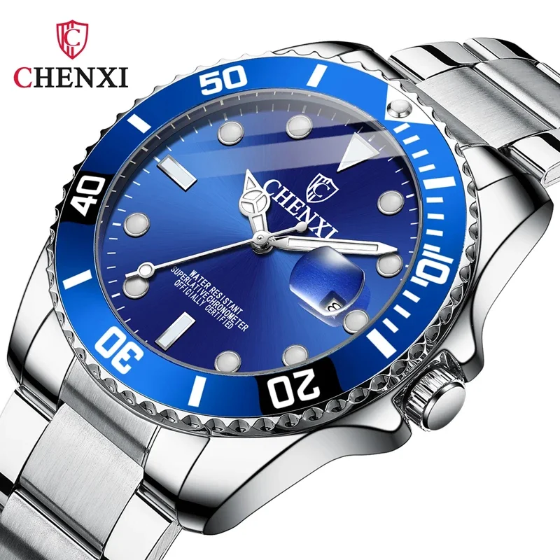 

CHENXI 085A брендовые военные повседневные спортивные часы модные мужские водонепроницаемые кварцевые наручные часы из нержавеющей стали Relogio Masculino