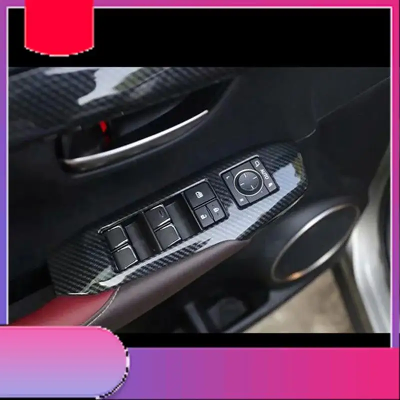 

4PCS Car Window Switch Panel Adjust Cover Trim Stickers Window Button Decoration Parts For LEXUS NX 300H 200T LHD B-Y79A