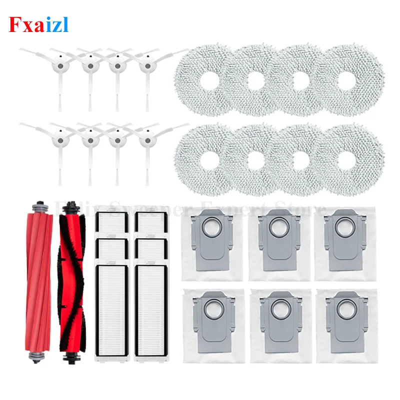 Für Roborock Q Revo / P10 A7400RR Staubsauger Zubehör Hauptbürste Seitenbürste Hepa-Filter Wischtücher Staubbeutel Ersatzteile