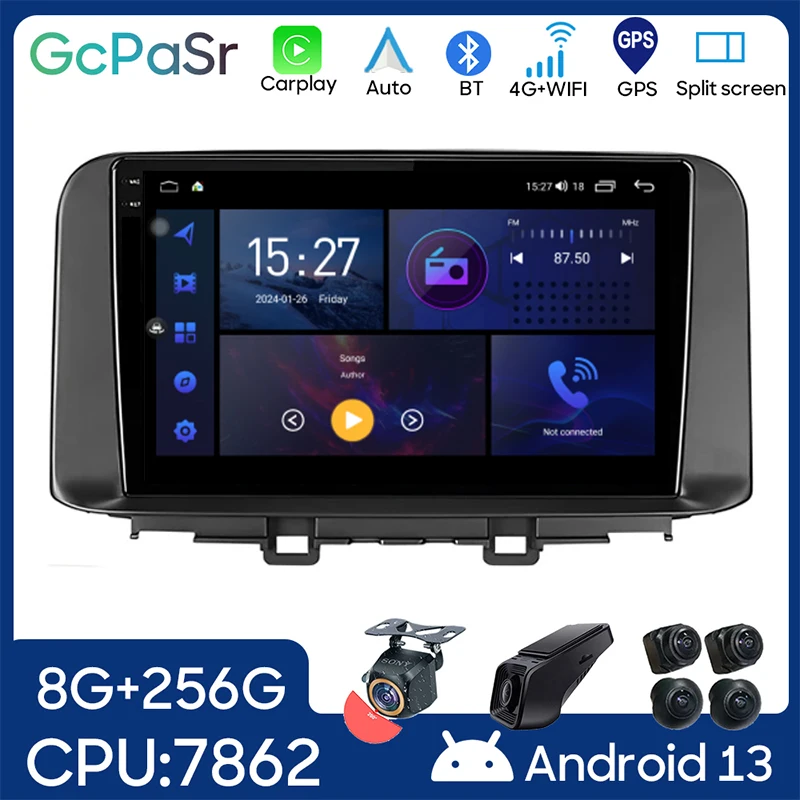 

Android Auto For Hyundai Encino Kona 2018 - 2019 Car Radio Multimedia Video Player GPS Navigation Carplay QLED WIFI NO 2din DVD