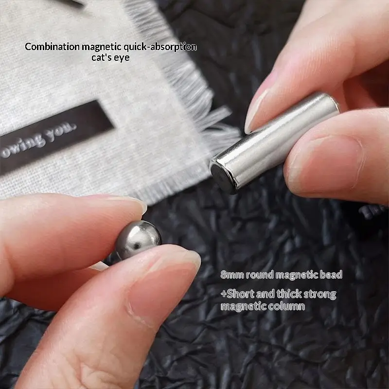 2-in-1 Nail Art Magnetic Pen Steel Bead Set Rod 3D Painting Cat Eye Powerful Magnet Wand Gel Polish Magic Manicure DIY Tools