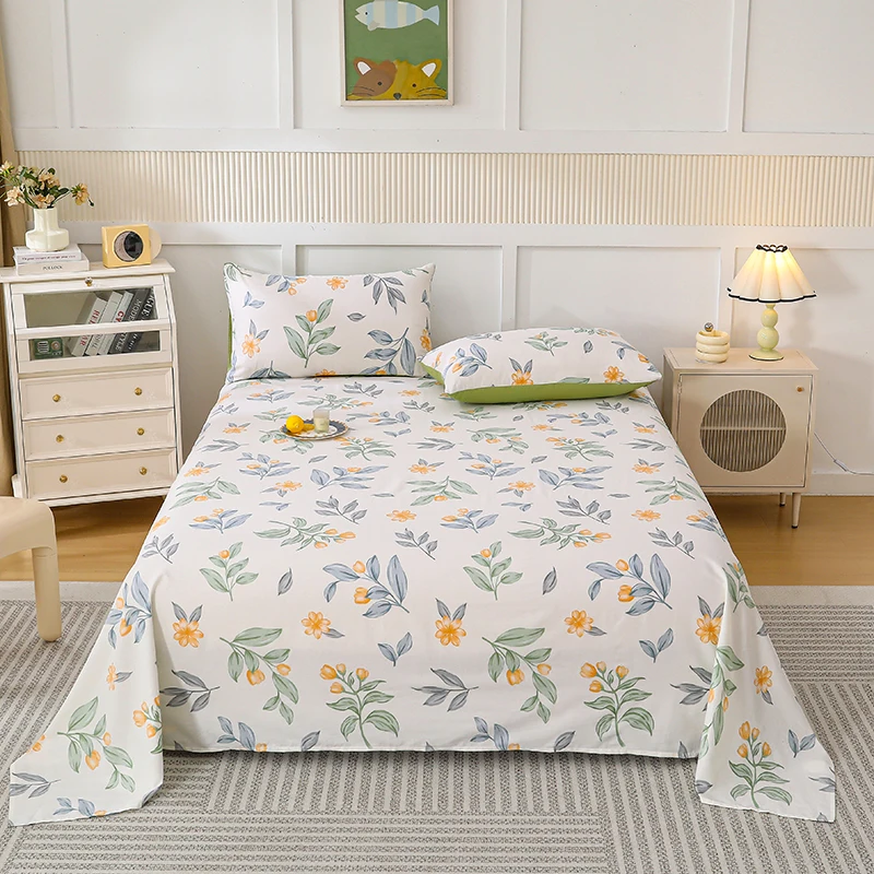 New Printed Bed Sheet 100% Cotton bed Sheet Soft oversized Bed Sheet Comfortable Single 1pc Bed Sheet Without Pillowcase