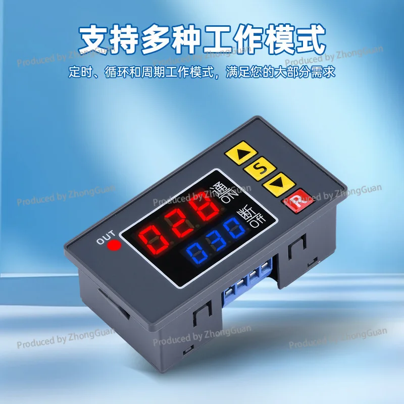 T3231 LED Display Adjustable Cycle Delay Timing Switch Module Microcomputer Dual Display Time Relay