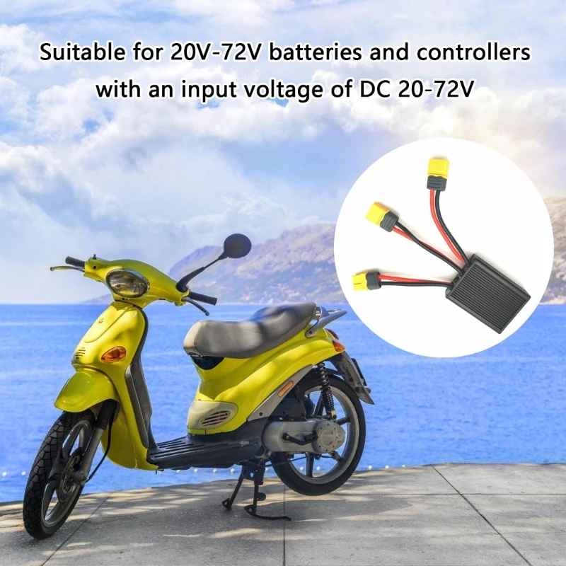 

0XXD 24-72V Double Battery Discharge Converter 40Amp Electric Double Battery Parallel Module Connector Adapter for E-Bike