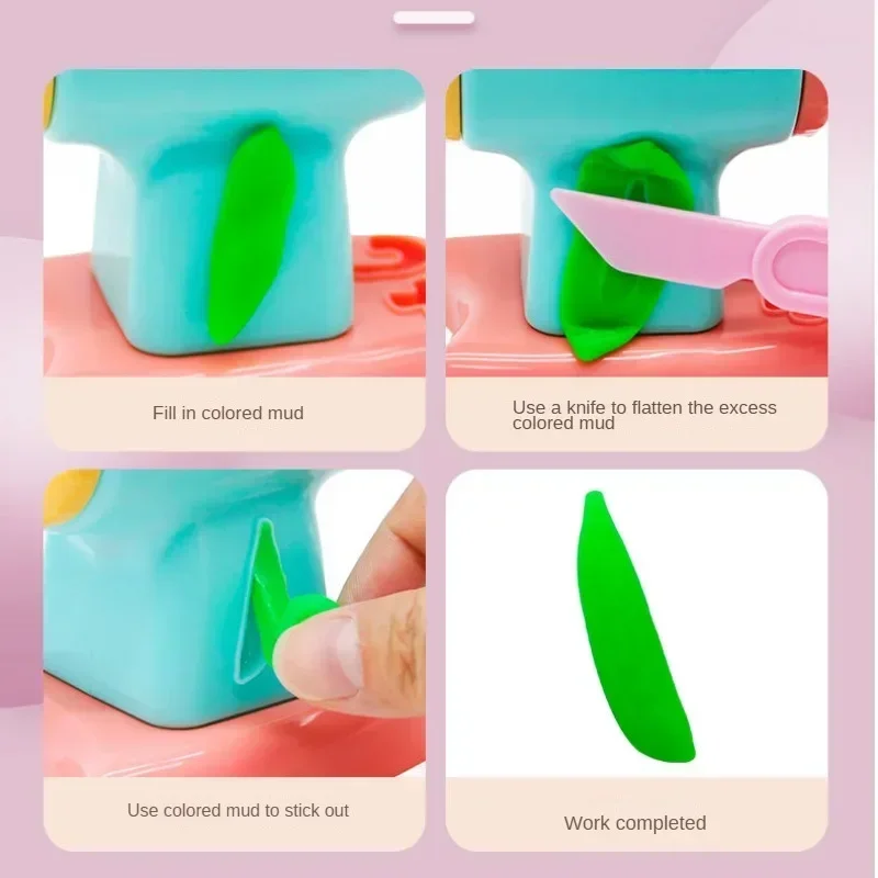 Criativo diy artesanal ferramenta de molde sorvete macarrão máquina colorida plasticina fazendo brinquedos crianças jogar casa brinquedos argila colorida presente