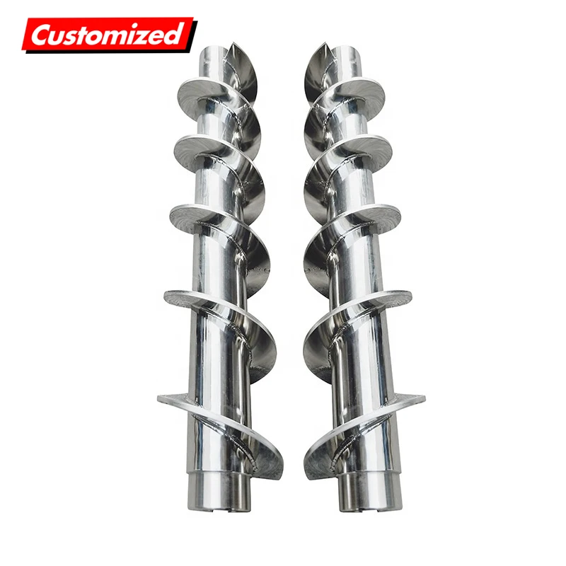 Custom Auger Stainless Steel Feedscrew Factory Barrel Worm Harden Steel Feed Screw