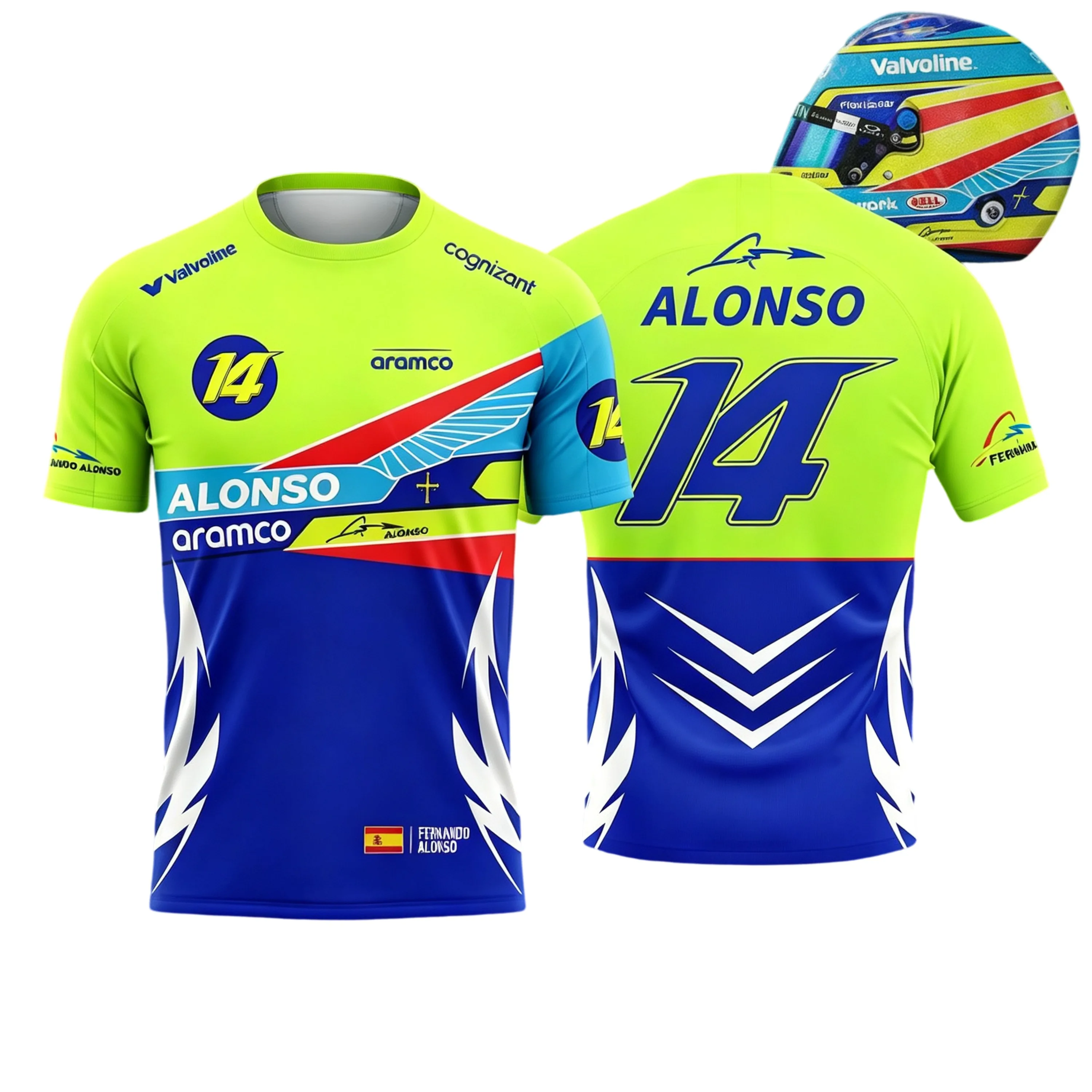 2026 Racing No. 14 Fernando Alonso Fan 3D Printed T-Shirt Men Women Summer Casual Short Sleeve Fanwear