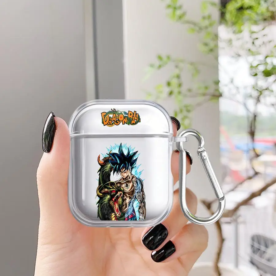 

Прозрачные чехлы для наушников Airpods 2, 4, Pro3, 3, Pro2, Pro 1 с дизайном в стиле аниме Dragon Ball Goku