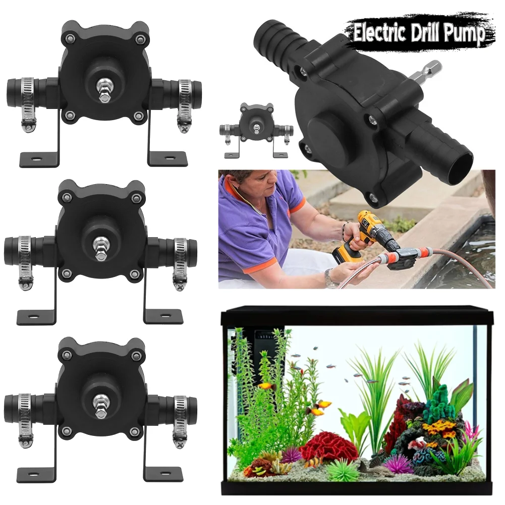 5-1PC Household Hand Electric Drill Pump Converter to Diesel Oil Fluid Water Pump Mini Self-priming Liquid Transfer Pump Tools