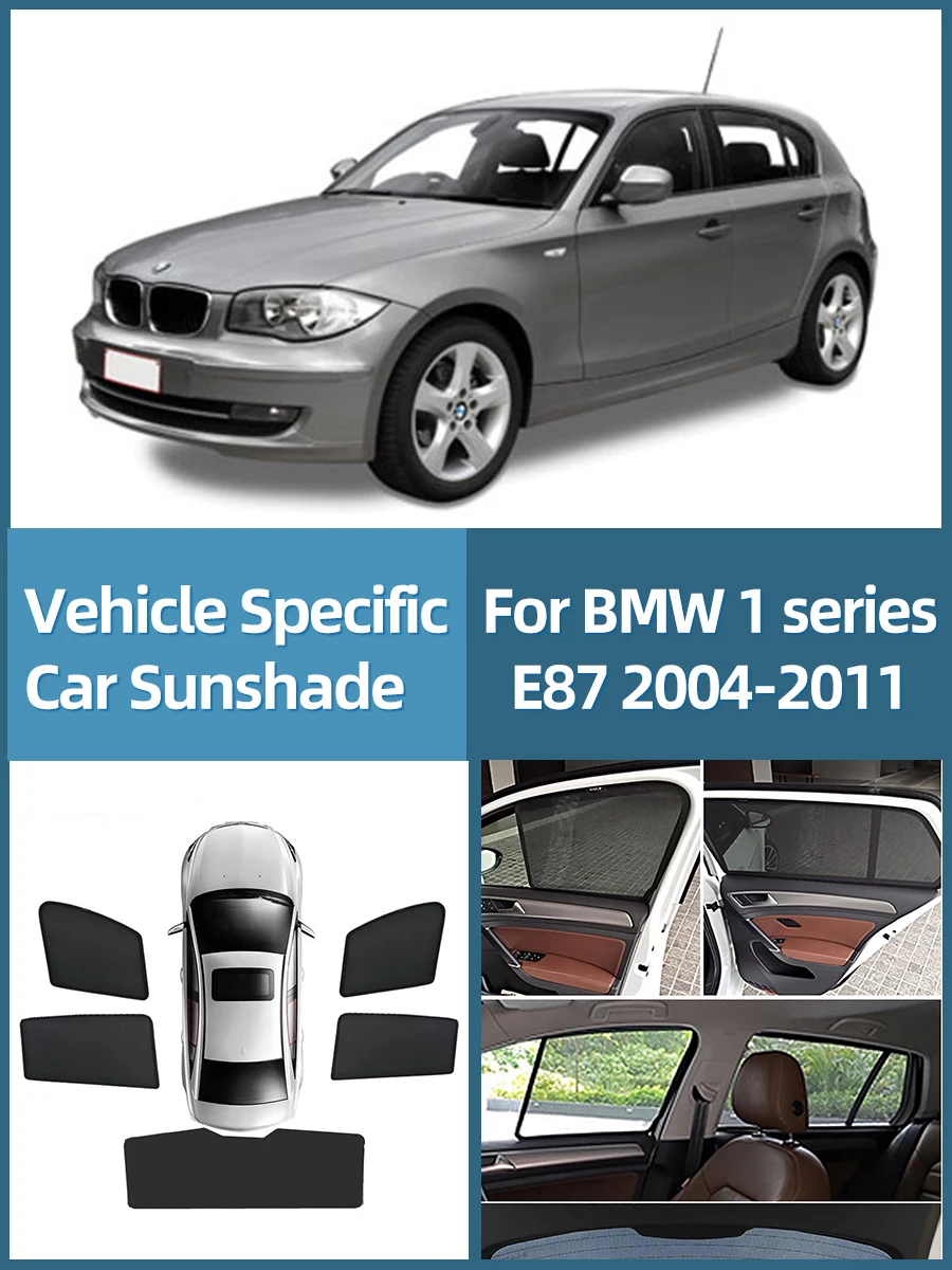 

For BMW 1 Series E87 2004-2011 Car Sunshade Shield Front Windshield Frame Curtain Net Baby Rear Side Window Sun Shade Visor