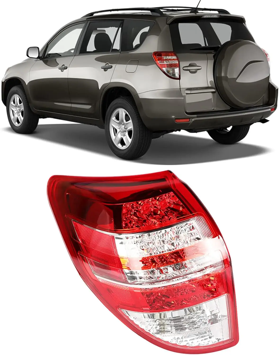 

Driver Side Tail Light for Toyota RAV4 2009-2012 LH Rear Brake Lamp 815600R010 TO2800181
