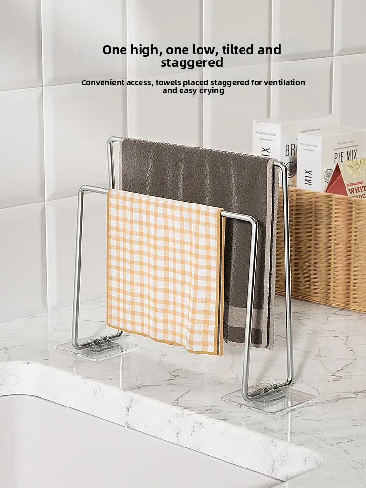 

Узкая подставка для кухонных полотенец и губок из нержавеющей стали 304, органайзер для кухонных принадлежностей