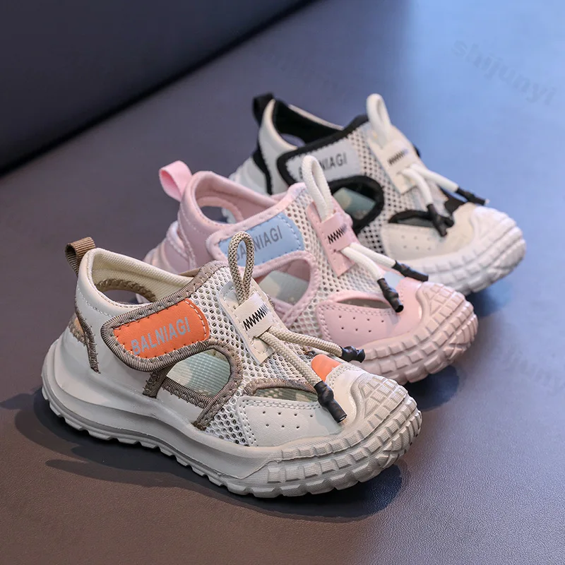 

Children Sports Sandals Fashion 2025 New Summer Kids Sandals Boys Breathable Hollow-out Girls Causal Sneakers School Versatile