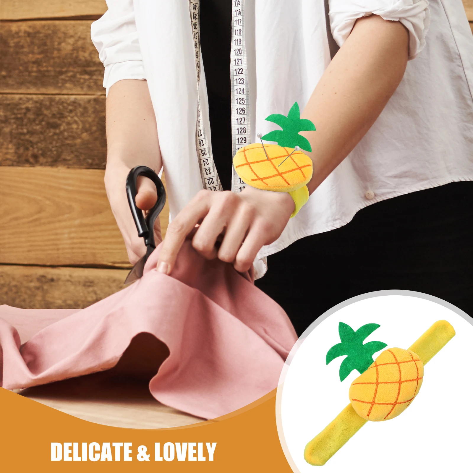 

Pineapple Shaped Keeper Pin Cushions For Sewing Wrist Wrist Pin Cushion for Sewing Quilting Cute Embroidery Accessory Storage