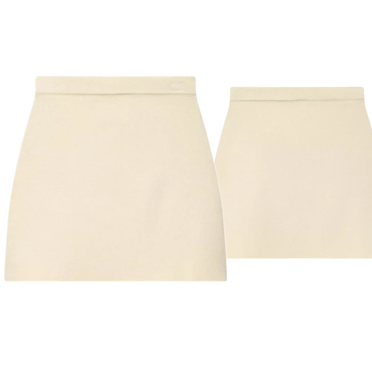 

Maxdutti Autumn Women's Skirt French Elegant Beige Knitted Skirt Woman Clothing Cuteore Faldas Skirts