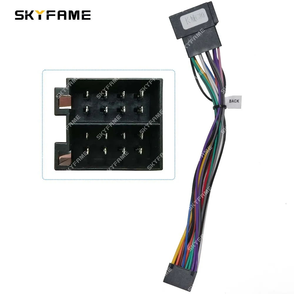 

SKYFAME Car 16pin Wiring Harness Adapter Decode Android Radio Power Cabler For Great Wall Voleex Tengyi C30