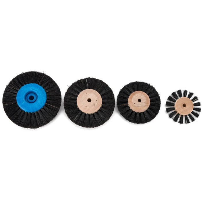 1 Pcs Professional Brush Wood Core Brush Polished Polished Size Hole Brushs Bristle Polished Round Brushs Tool s