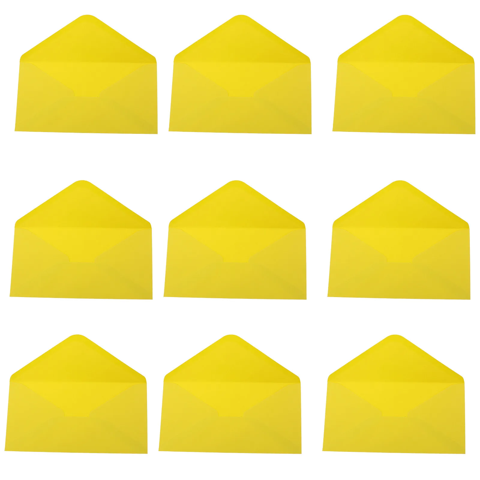 50Pcs Yellow Envelopes Self Adhesive Blank Peel Seal for Invitation Cards Wedding Holiday Business Mailing Party Envelopes