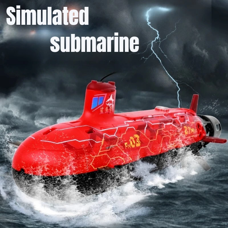 Wireless RC Charging Submarine Hovering Warship Model Universal Remote Control Boat Model Toy Multiplayer Competition Ship Gift