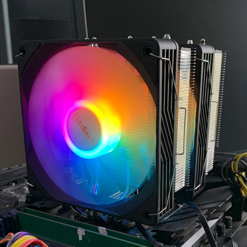 

120 мм воздушный охладитель процессора, 6 тепловых трубок, процессор ARGB Ventilador для Intel LGA 1366 1151 1155 1200 1700 2011 X99 X79 AM3 AM4 AM5