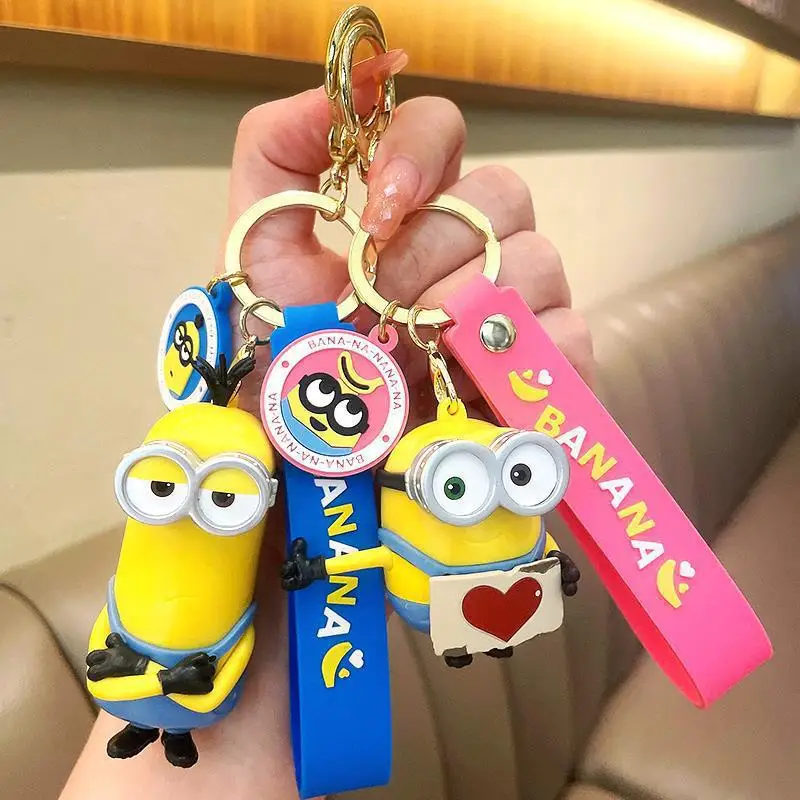 Llavero Despicable Me para niños, colgador de mochila de dibujos animados divertido, llavero de pareja, juguetes para niños, regalo de cumpleaños