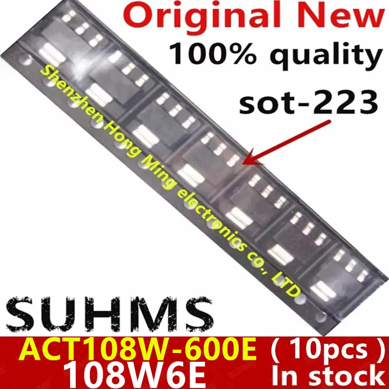 (10 قطع) 100% جديد ACT108W-600E 108W6E sot-223 شرائح
