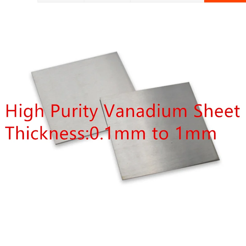 

Vanadium Sheet 99.9% High Purity Vanadium Foil Metal Sheet Plate thickness 0.1mm-1.0mm ≥99.99% Special for scientific research