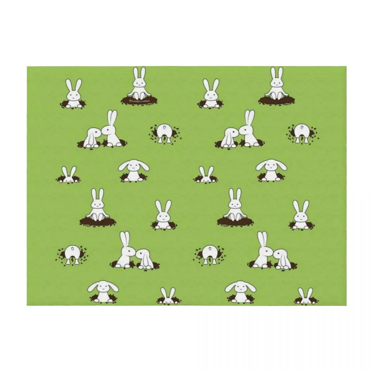 

Happy little bunnies Throw Blanket Luxury Thicken Furrys blankets and throws Blankets For Bed Blankets