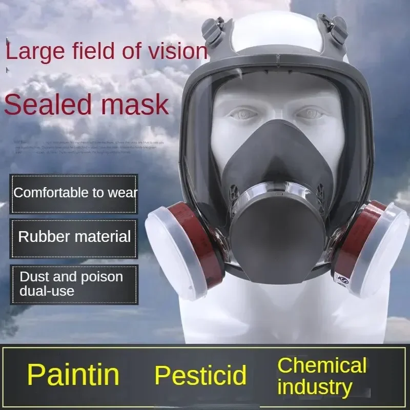 6800 Gas Mask Protective Mask Full TAN Filter Anti-acid Gas Ammonia Gas Paint Special Chemical Dust Mask