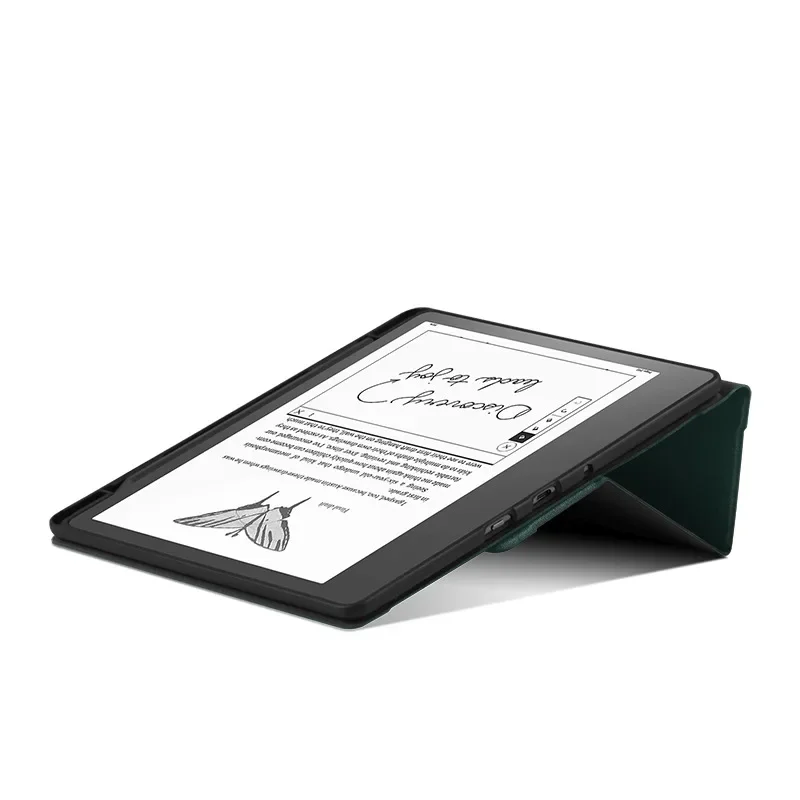 Custodia da lavoro in pelle magnetica per Kindle Scribe 2022 Custodia per ebook da 10.2 pollici Supporto triplo Custodia per tablet intelligente in silicone Funda