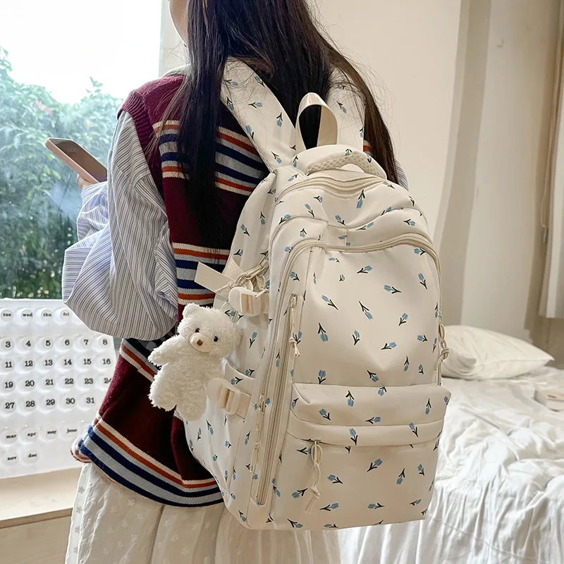 Fashion Large Capacity Printed Schoolbag Backpack Light And Casual Backpack for girls versatile backpack for junior high school