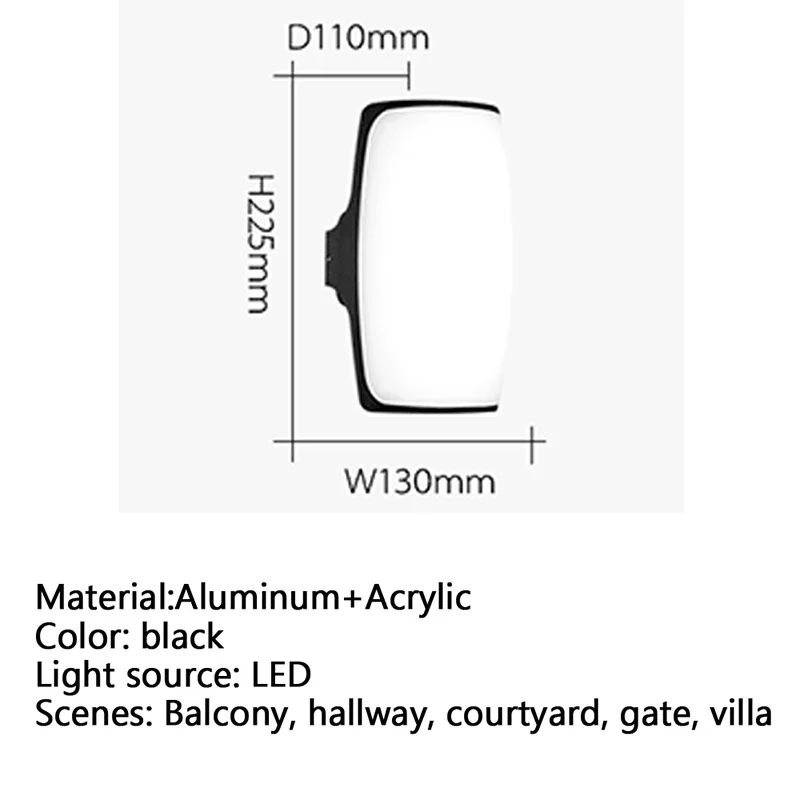 TYLA-Lámparas LED de pared para exteriores, modernas, eléctricas, sencillas, impermeables, para balcón, pasillo, patio, Villa, puerta, Hotel