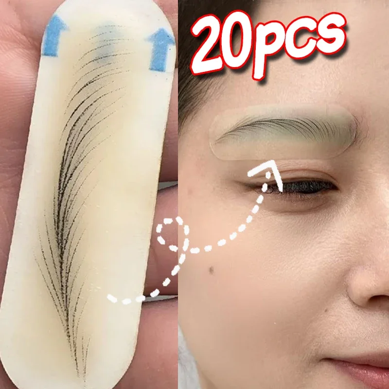 Almofadas de silicone para prática de tatuagem de sobrancelha, reutilizáveis, treinamento de microblading, pele para iniciantes, à prova d'água, adesivo de transferência pmu, 1-20 peças