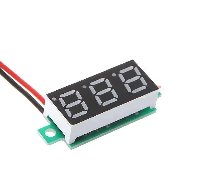 Digital Voltmeter with LED Display Gauge Tester 0.28-Inch Two-Wire Drosphip