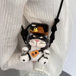 Lucifer Cat Plushie Mobile Phone Hanging Ornament / Charm Stuffed Toy - Valentine's Day Souvenir & Birthday Gift