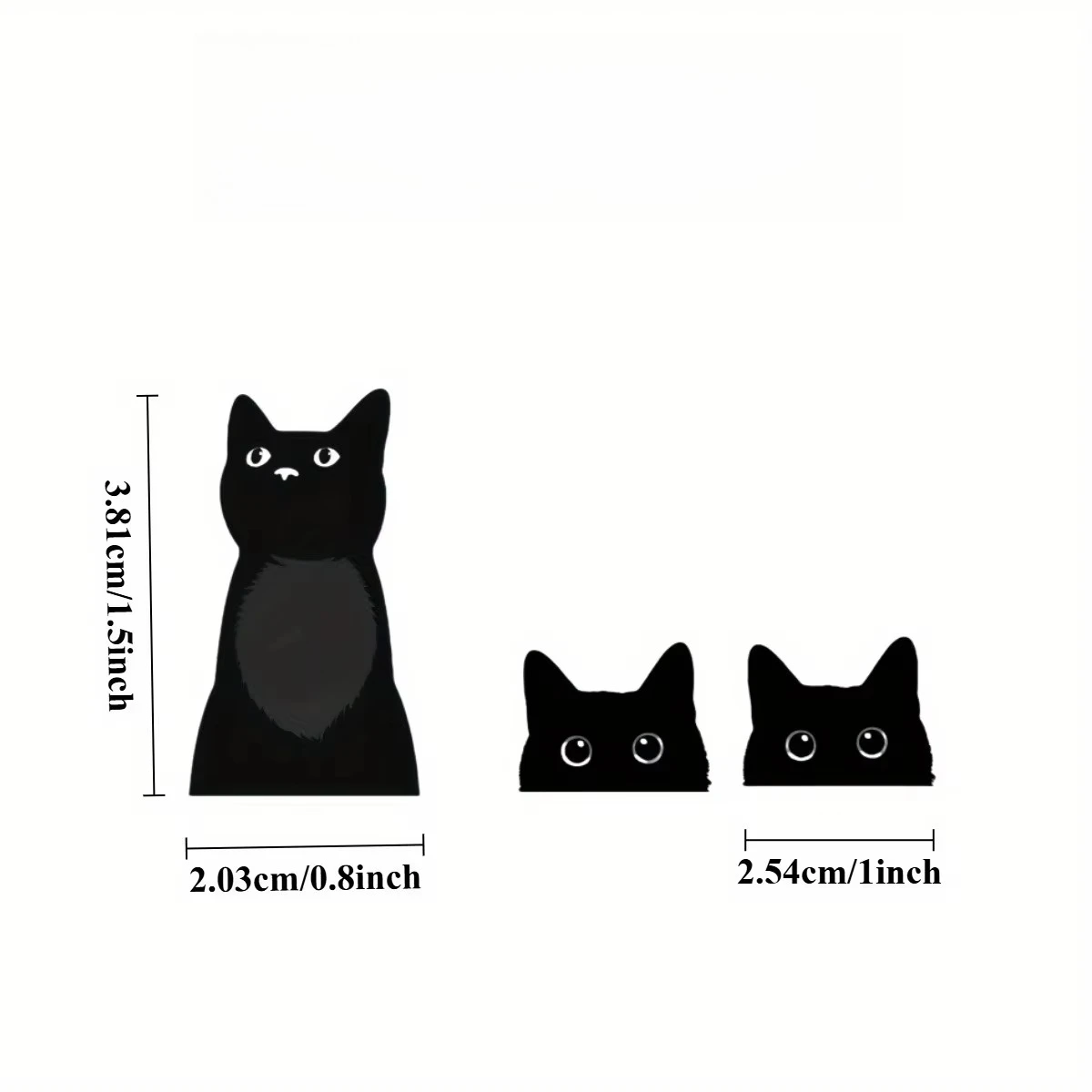1set Lovely Peeking Cat Vinyl Decals Cute Stickers For Car Side Rearview Mirror Laptop Luggage DIY Styling Decor