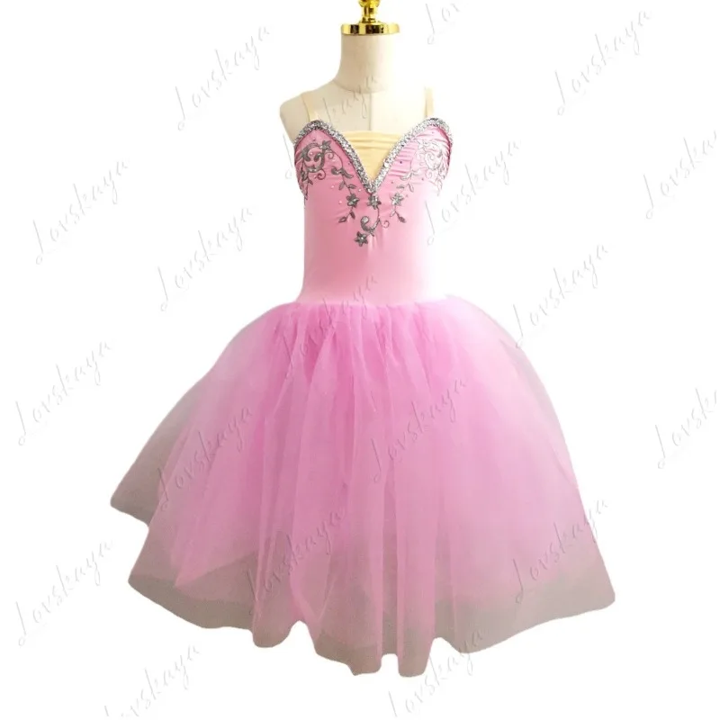 Vestido de dança infantil traje cisne lago adulto vestido de balé suspender pequeno cisne pingente da menina