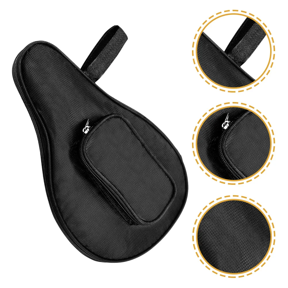 

Table Tennis Racket Bag Oxford Cloth Storage Case Mini Size Protective Organizer for Rackets Balls Keys Lightweight Portable