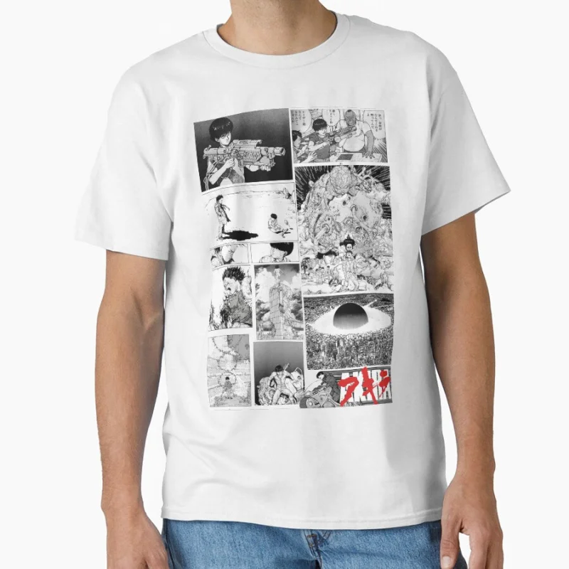 

Akira Manga 80s Neo Tokyo Explosion Cyberpunk Anime T shirt Large size Tops Manga Graphic Print Y2k Clothes Cartoon Tee