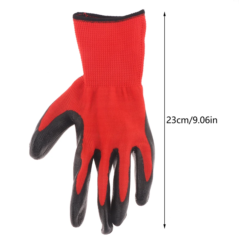 12 Pairs Advanced Work Gloves Durable Wrinkled Latex Coating For Construction Warehouse Handling Gardening