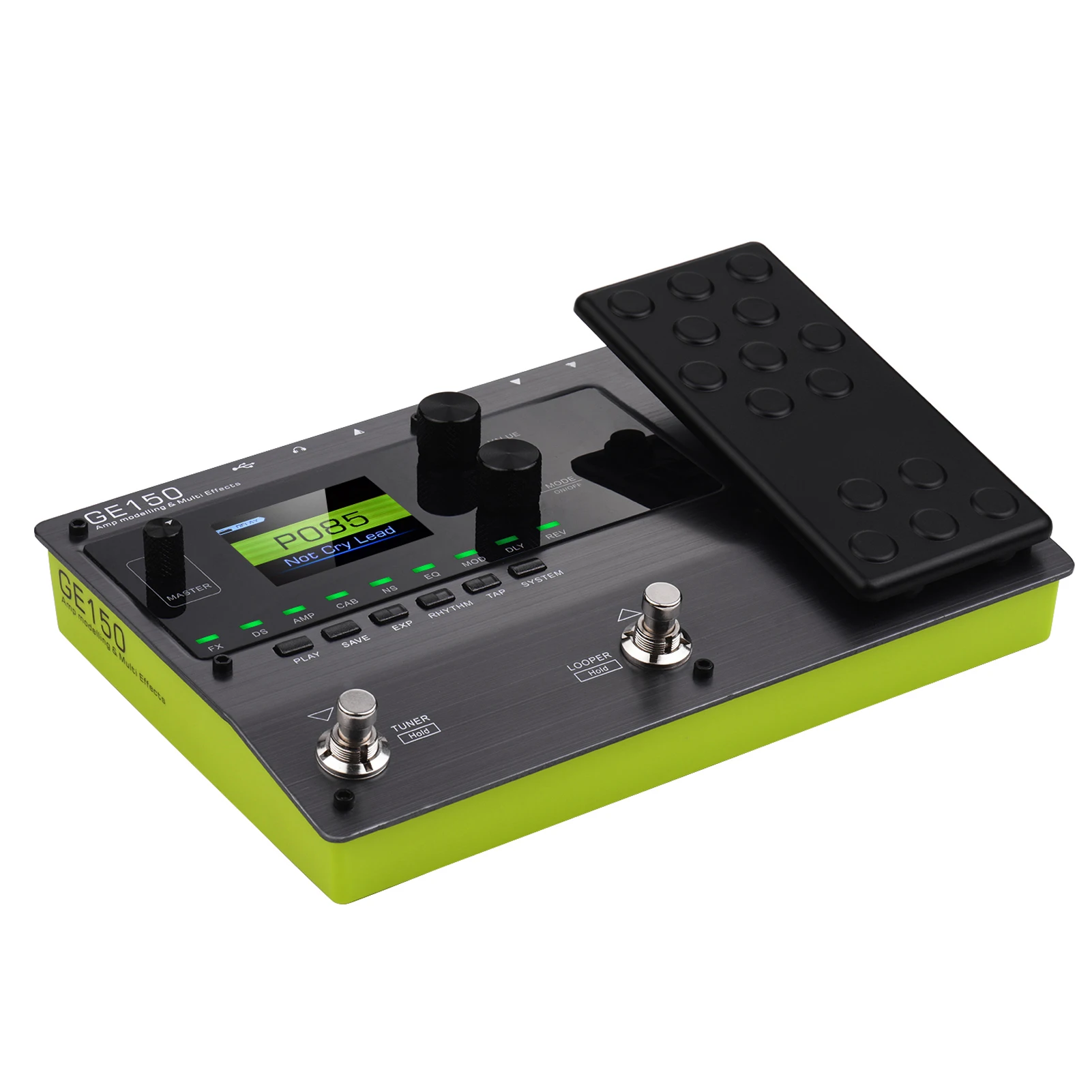 MOOER GE150 Amp Modellazione e Pedale multieffetto 55 Modelli di amplificatori 151 Effetti 80s Looper 40 Ritmi batteria 10 Metronomo Temp del rubinetto