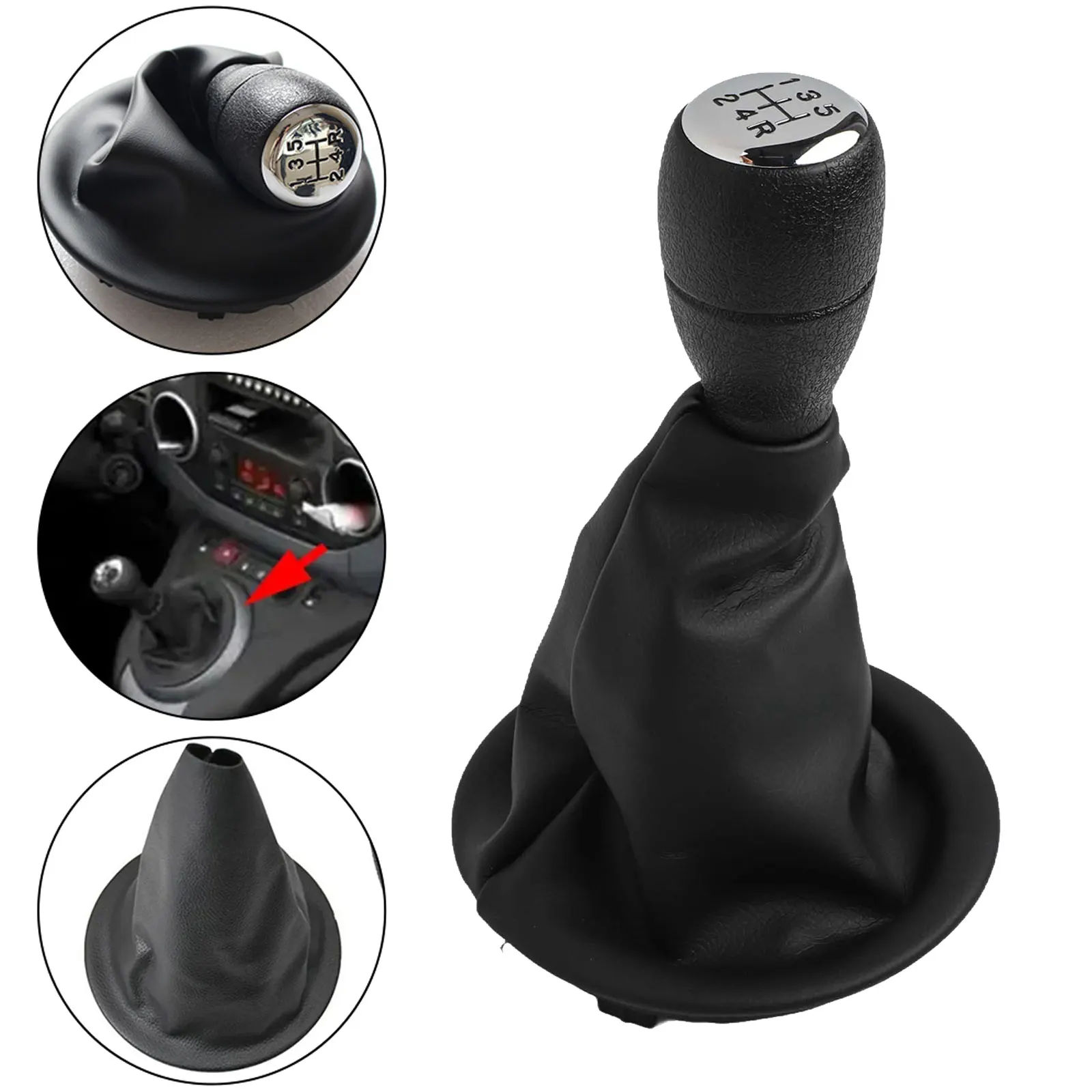 Car Interior Accessory 5-speed Shift Car Interior Vehicle Upgrade Elegant Appearance Long-lasting Use Robust Materials