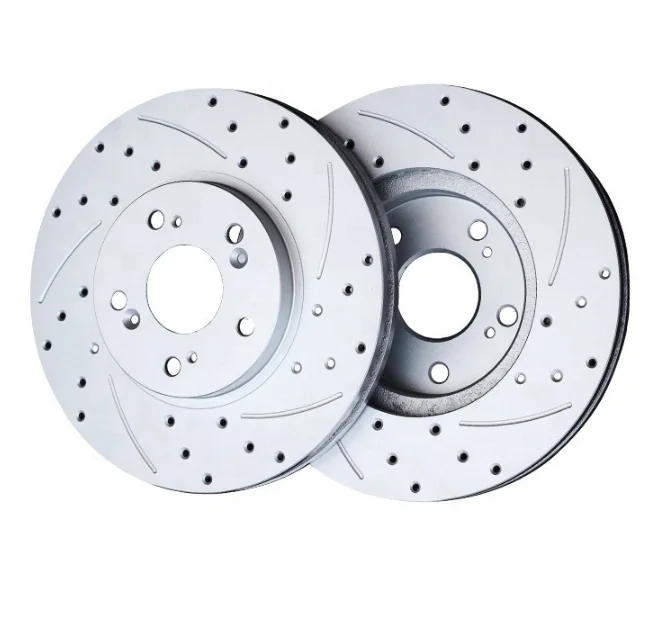 Auto Brake Disc Front Rear Drilled Slotted Rotors grey iron disc brake rotor for Ford F-150 Brake disc for Lincoln Navigator